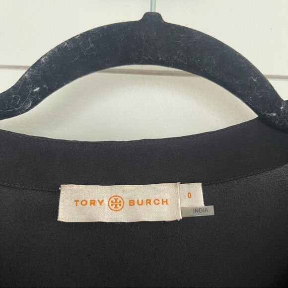 Tory Burch Women’s 0 Mezair Beaded Silk Blouse Office Core Career - Picture 2 of 5